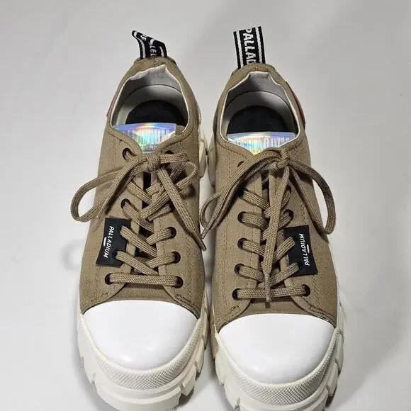 Palladium Revolt LO TX Olive Womens Size 8.5 - 40 Casual Platform Boot - Picture 2 of 10